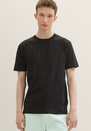 T-Shirt print - black multi mini wave