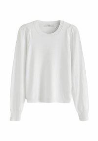 CREW NECK LONG SLEEVE - REGULAR FIT - Svetrík - white