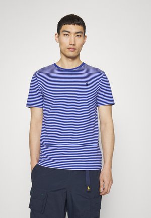 LONG SLEEVE - T-shirt med print - royal navy/white