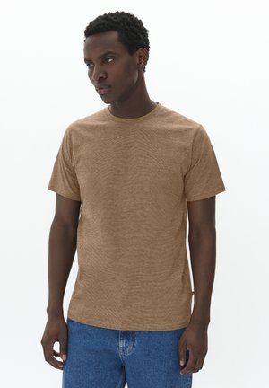JERMANE STRIPE - T-paita - shell coral