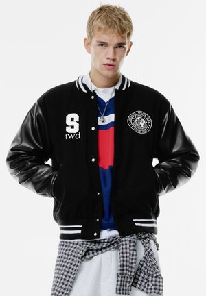 EMBROIDERED VARSITY - Bomberjacke - black