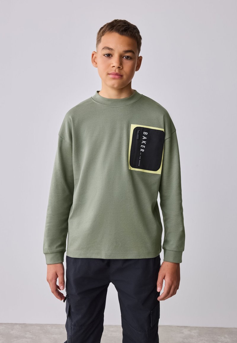 Baker by Ted Baker POCKET - Top s dlhým rukávom - green