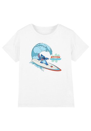STITCH BIG WAVE SURF - Print T-shirt - white
