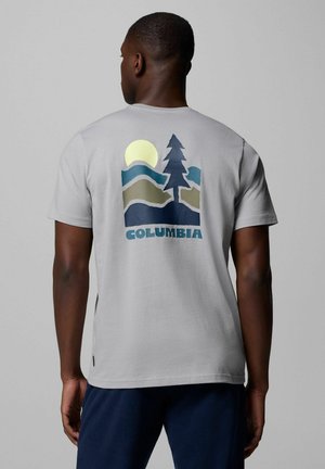 EXPLORERS CANYON BACK SS TEE - T-shirt con stampa - grey