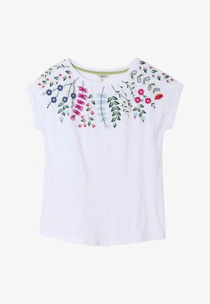 FatFace, REGULAR FIT - FLORAL EMBROIDERED T-SHIRT . - Triko s potiskem - ivory