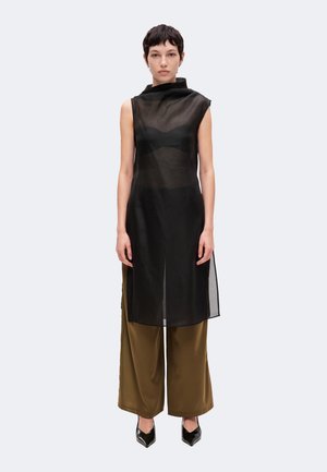 Topshop, TSDEBRA HIGHNECK SIDE SPLIT TUNIC - Туника - jet black