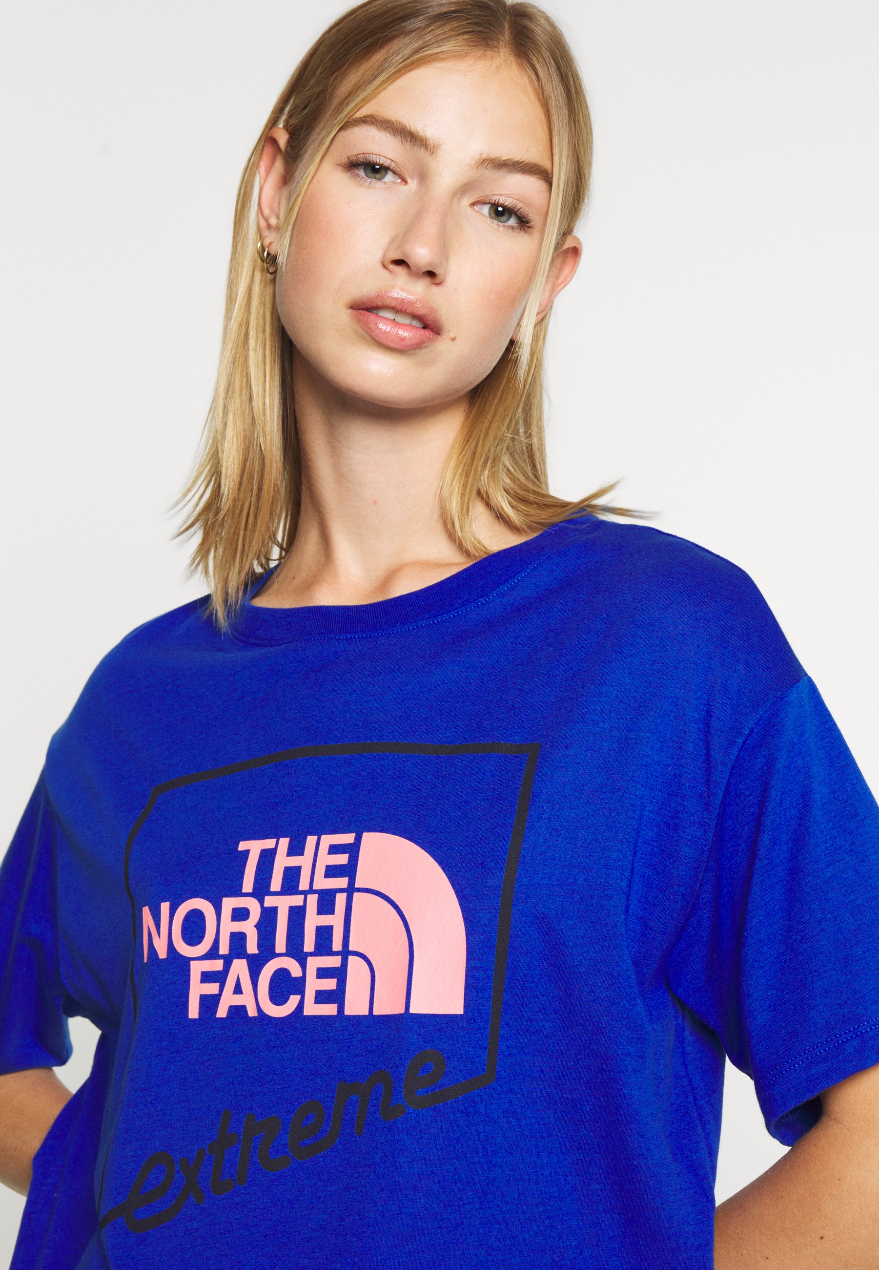 The North Face EXTREME CROP TEE T shirts med print blue The North Face GEODOME TEE - T-shirts med print - ethereal blue