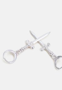 Nialaya HOOPS WITH LARGE DAGGER UNISEX - Brincos - silver-coloured