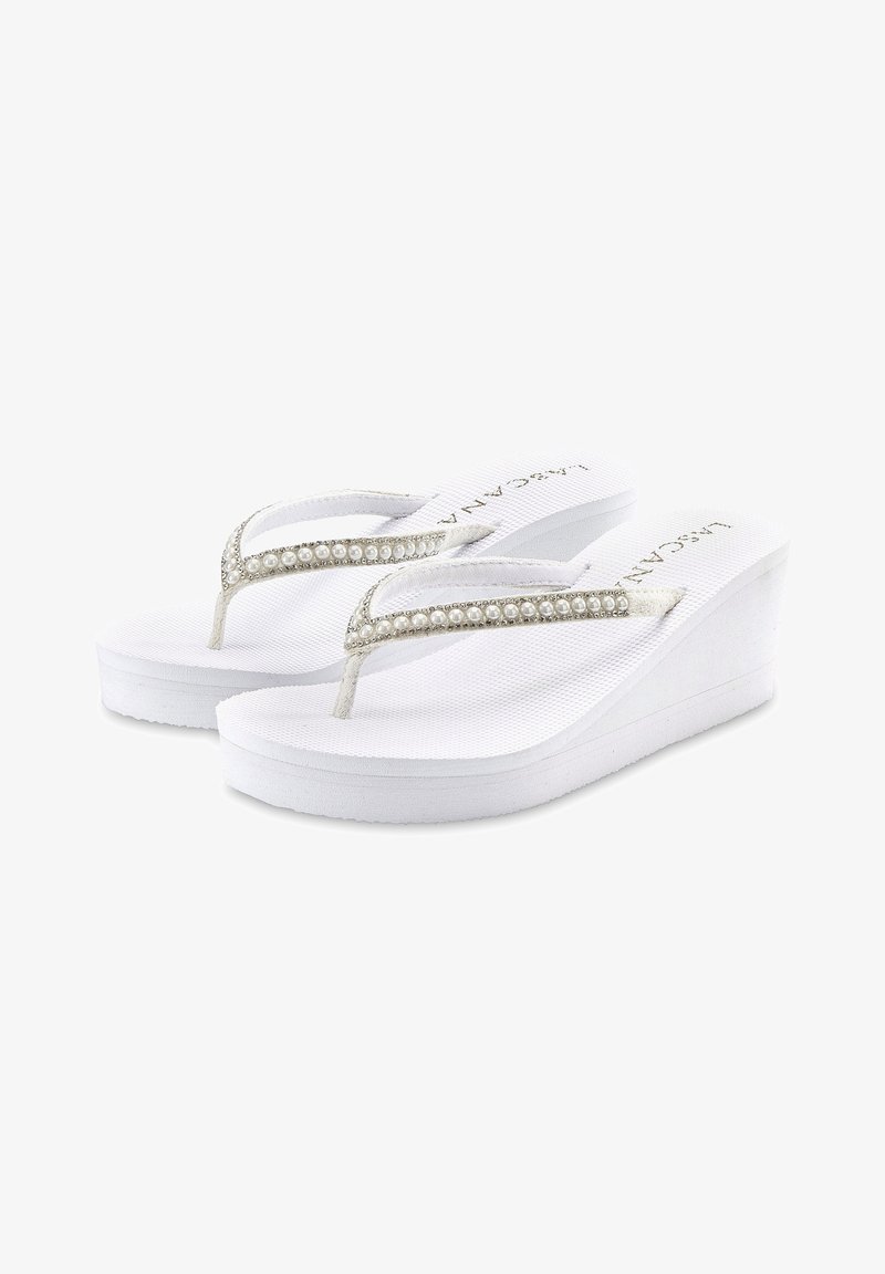 LASCANA Pantolette flach - weiß
