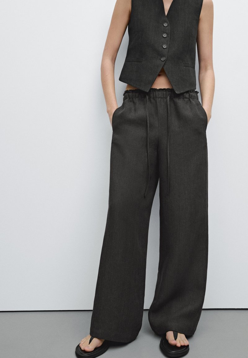 Massimo Dutti - Trousers - mottled dark grey, Enlarge