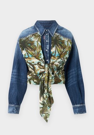 CROPPED SHIRT - Chemisier - navy blue