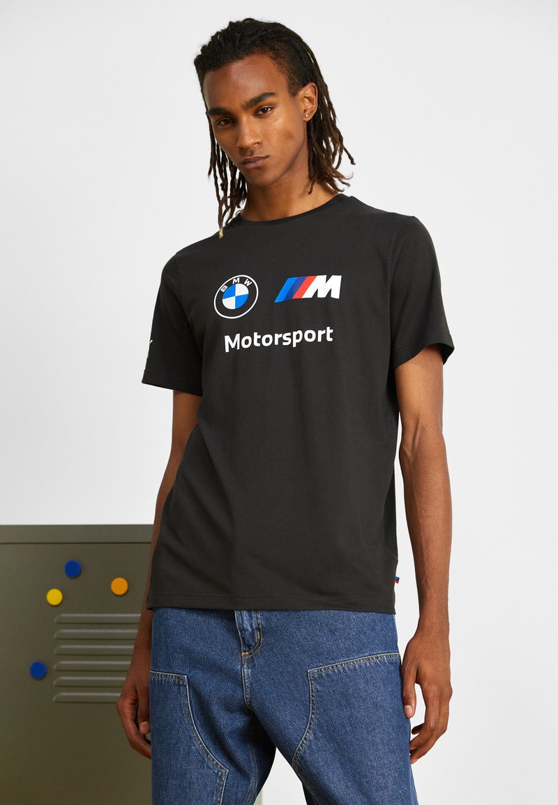 Puma LOGO TEE - Triko s potiskem - puma black