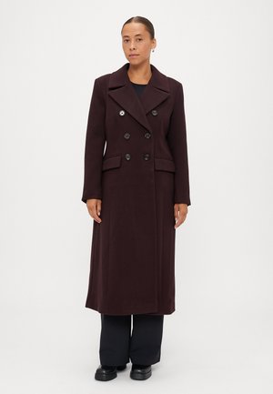 HANNAH MAXI COAT - Klasický kabát - deep plum