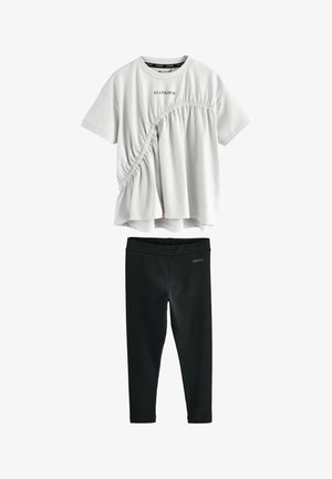 RUCHED AND SET - Tajice-hlače - silver/black