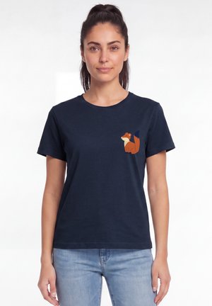 watapparel, CUTE FOX - T-Shirt print - french navy