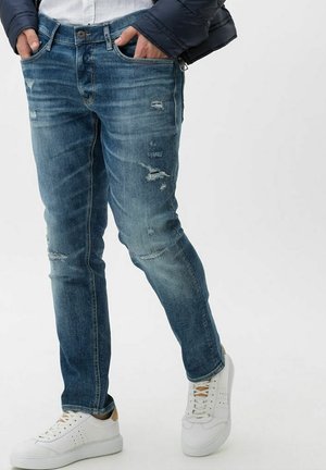 Jeans Straight Leg - mottled royal blue
