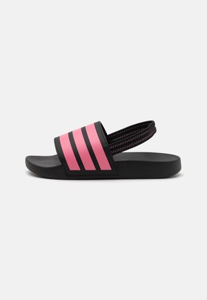 ADILETTE ESTRAP UNISEX - Chinelos de piscina - core black/bliss pink