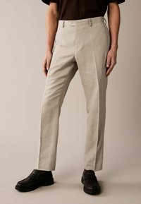 Next - REGULAR FIT TAILORED LINEN - Suit trousers - stone Thumbnail Image 1