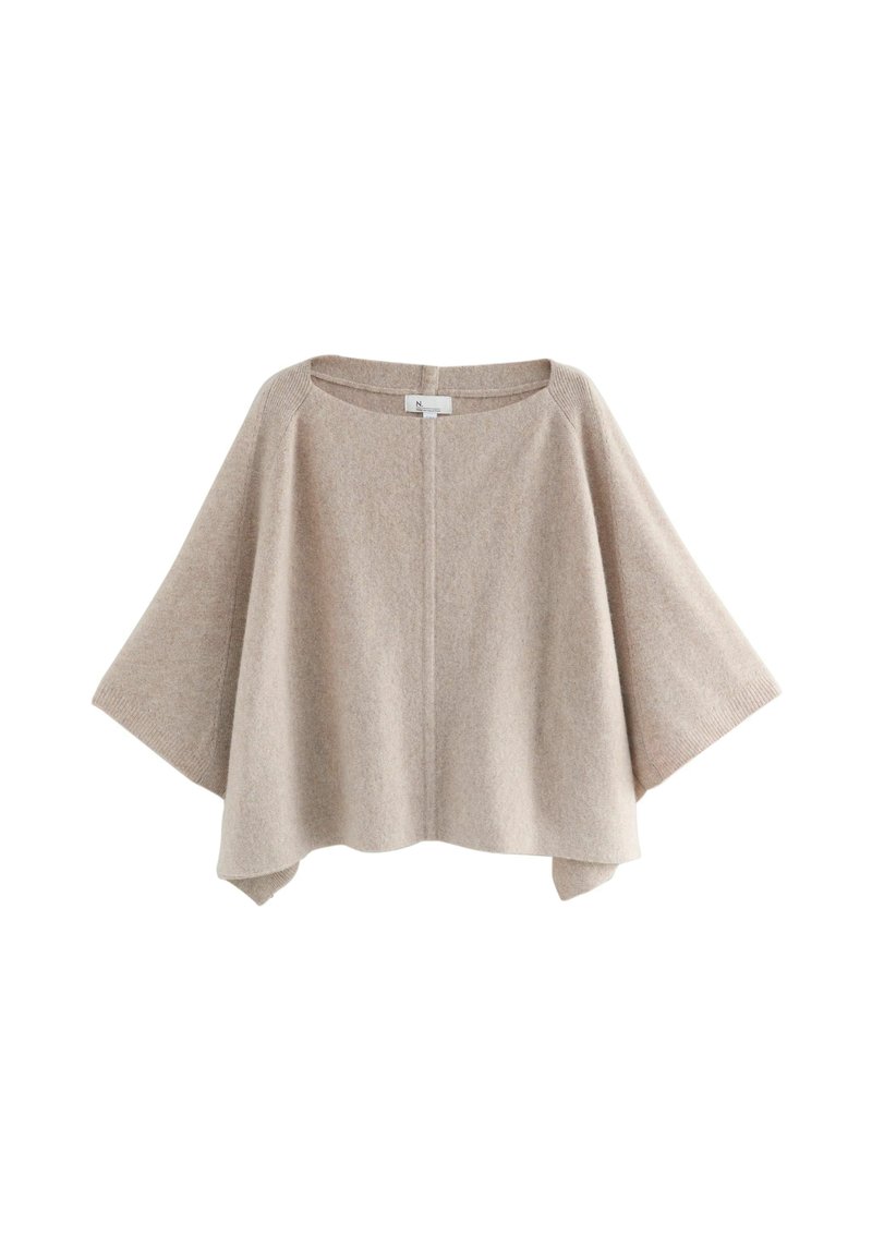 Next PREMIUM ASYMMETRIC PONCHO - Kapper - oatmeal