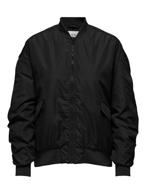 JDY, RUNDHALS ÄRMELBÜNDCHEN - Bomber bunda - black