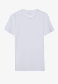 Pier One 3 PACK BASIC MUSCLE FIT T SHIRT - T-shirts - white/khaki/black