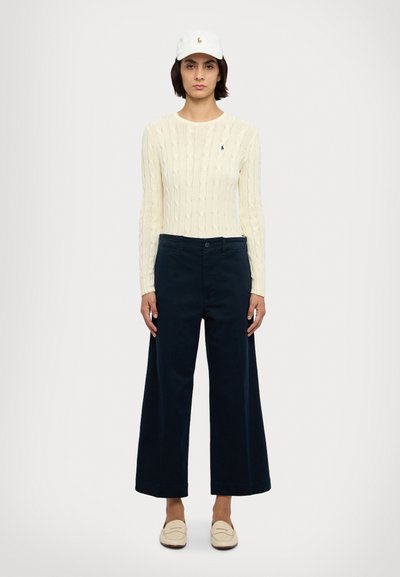 Polo Ralph Lauren TWILL WIDE LEG CROPPED PANT - Trousers - aviator navy