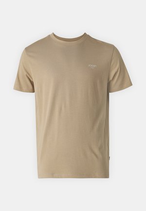 Beige short-sleeve t-shirt made from smooth fabric, featuring a crew neckline and subtle "JOOP! JEANS" logo on the chest.