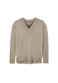 BERN PANEL V NECK - Pulover - taupe grey