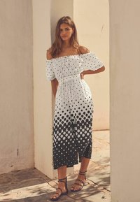 Next OFF SHOULDER - Kezeslábas - white black