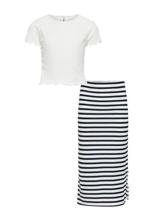 ONLY GIRLS SKIRT KOGNELLA SKIRT MIDI SKIRT SET - A-line skjørt - cloud dancer