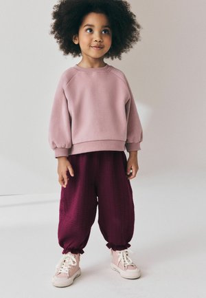 Next, REGULAR FIT - TEXTURED BLOOMER TROUSERS - Trousers - purple