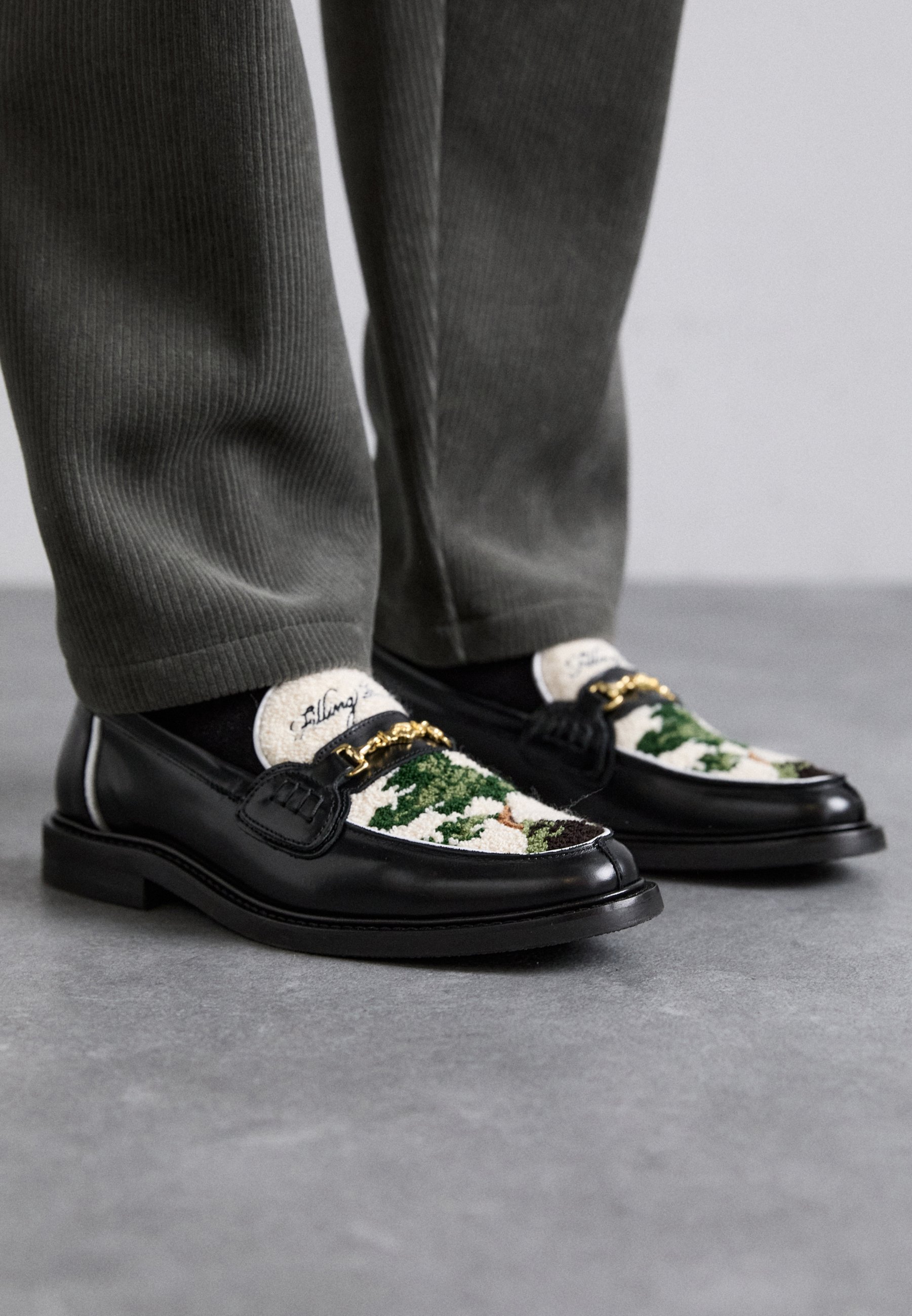 Filling Pieces Loafer Gowtu Black Black and Green Loafers Men Loafer Reed Beige / Green - Filling Pieces main image 4