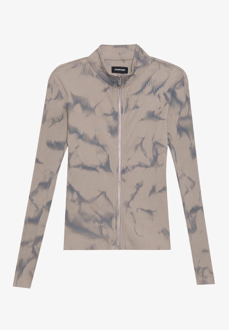 YOURTURN Sweater met rits zandkleur YOURTURN Sweater met rits zandkleur