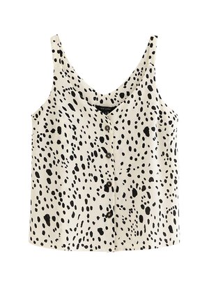 New Look, ABSTRACT PRINT V-NECK CAMI TOP - Blouse - off white