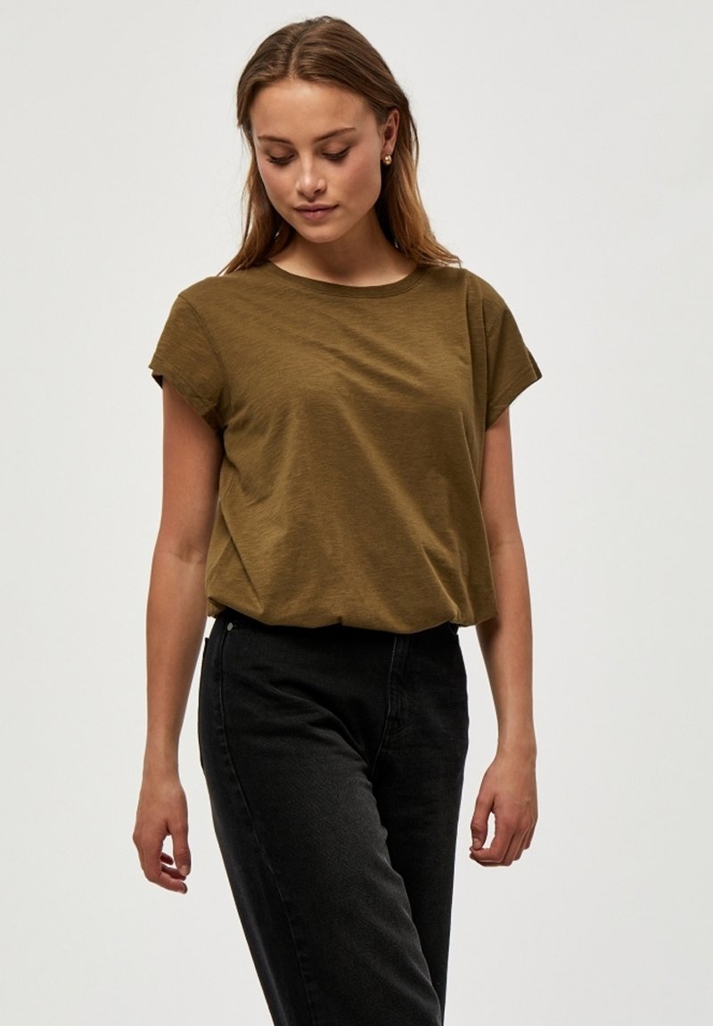 Minus MILETI TEE - Jednoduché tričko - dark olive