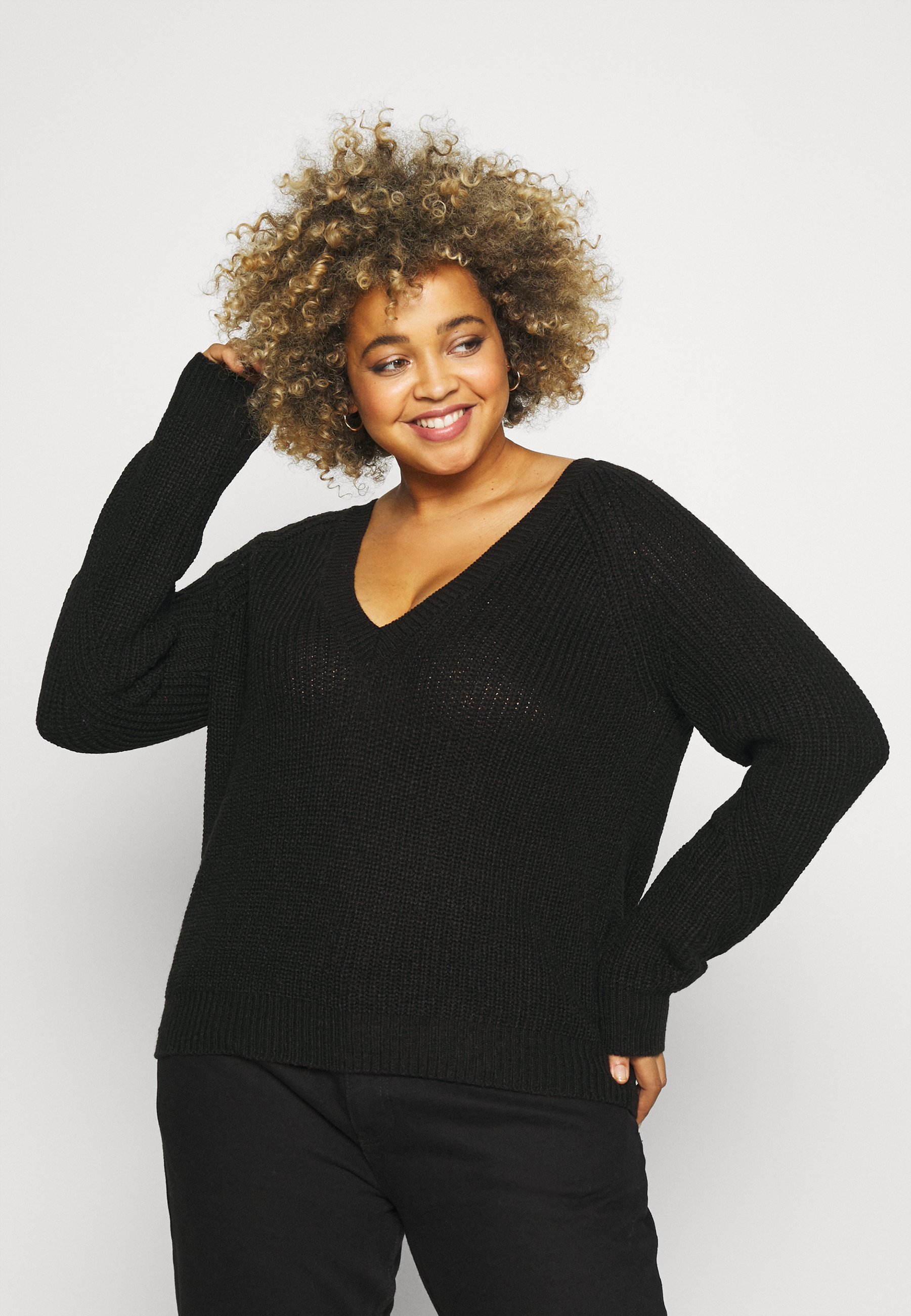 Vero Moda Curve VMLEA V BACK - Jumper 