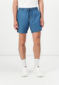 Tommy Jeans BEACH - Denim shorts - dark-blue denim