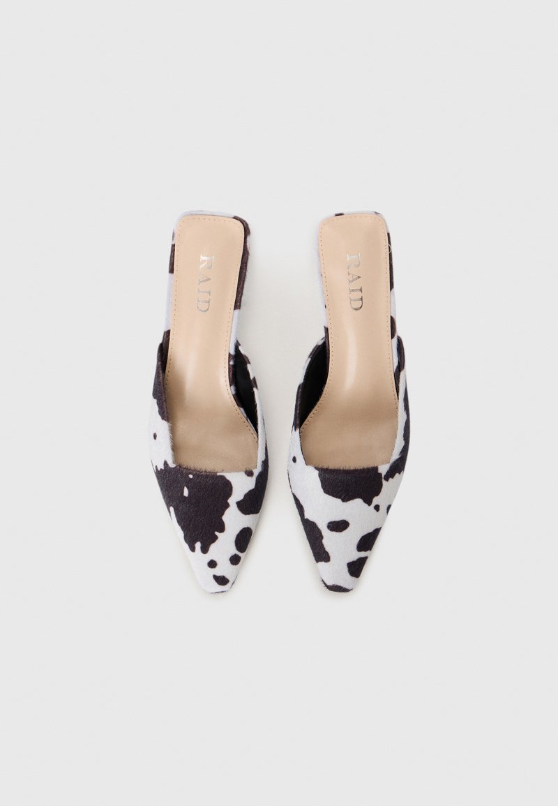 Escarpins Talons Aiguilles Kardashian Kollection - Imprimé Animal, Nœud Noir - Taille US 6 (38 FR) - Neuf Sans Boîte