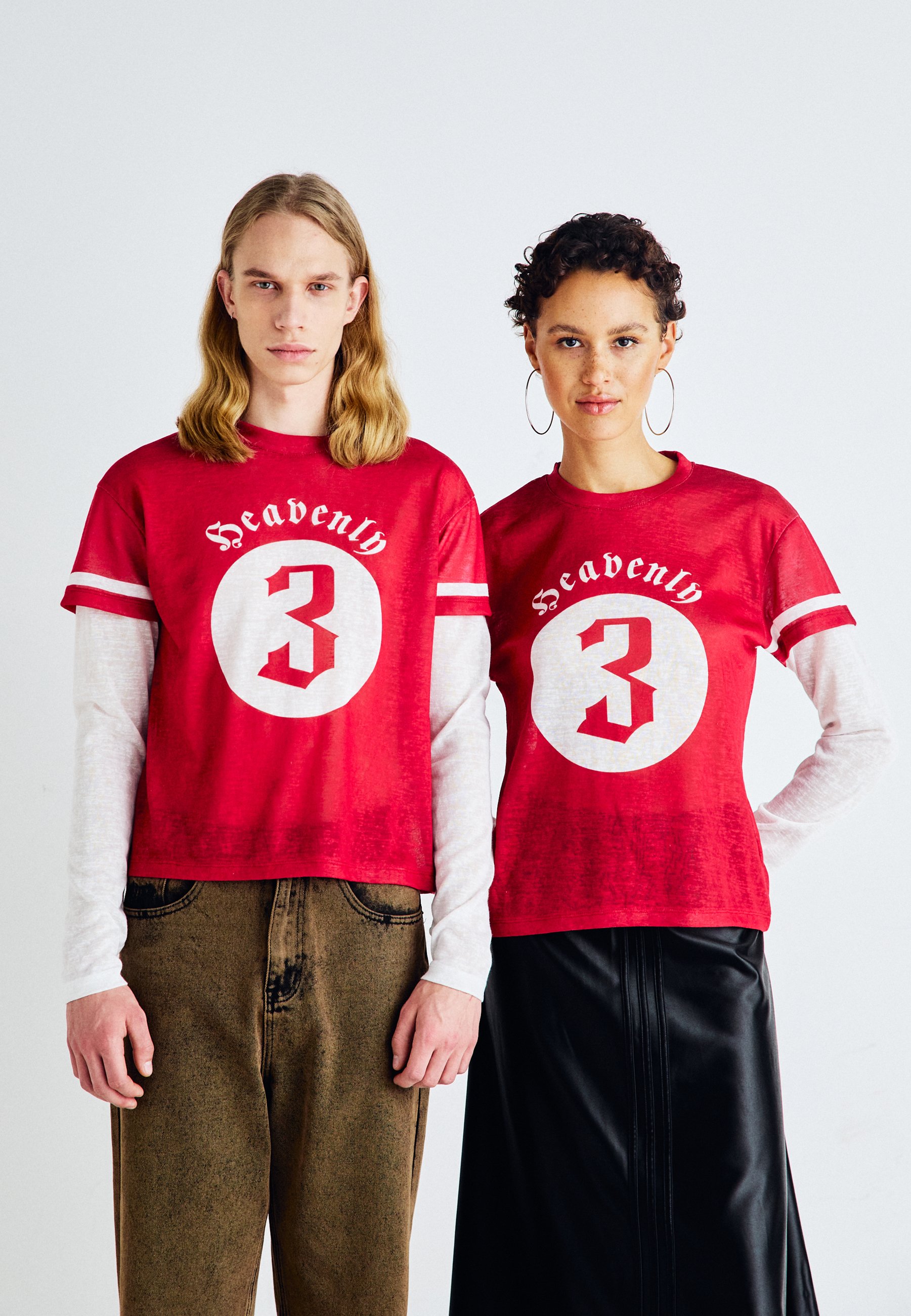 Jaded London DOUBLE LAYER VARSITY UNISEX - Print T-shirt