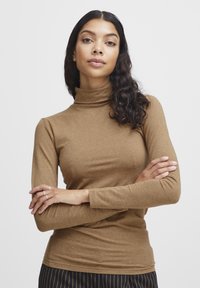 b.young PAMILA ROLL NECK - Camiseta de manga larga - tiger's eye melange