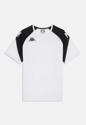 Kappa LORETO UNISEX - Sport T-shirt - white/black