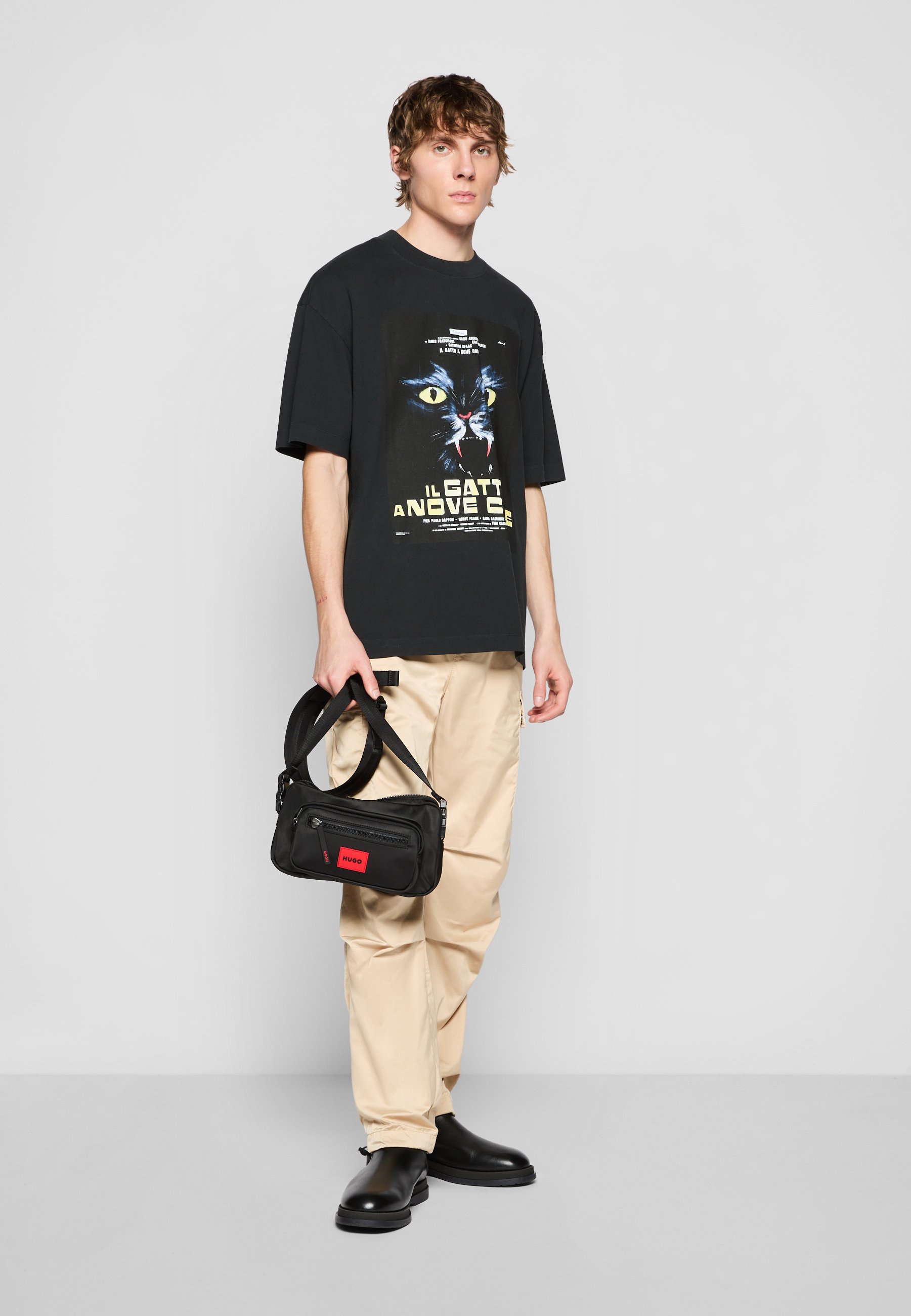 HUGO DARGEX - Print T-shirt - black - Zalando.co.uk