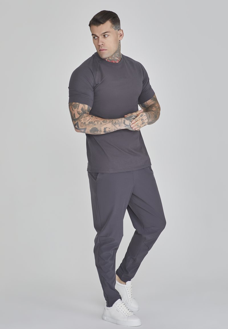 SikSilk T-shirt basic donkergrijs