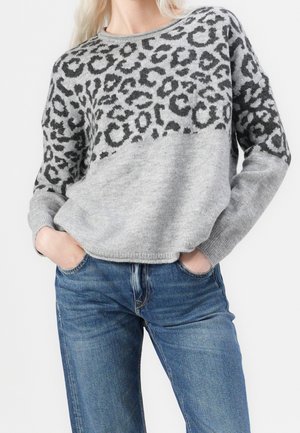 ONLY, Pullover - mottled light grey