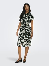 ONLY ONLHANNOVER SHIRT DRESS - Shirt dress - birch black graphic