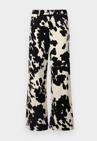 COW PRINT TROUSERS - Pantaloni - macadamia aopcort