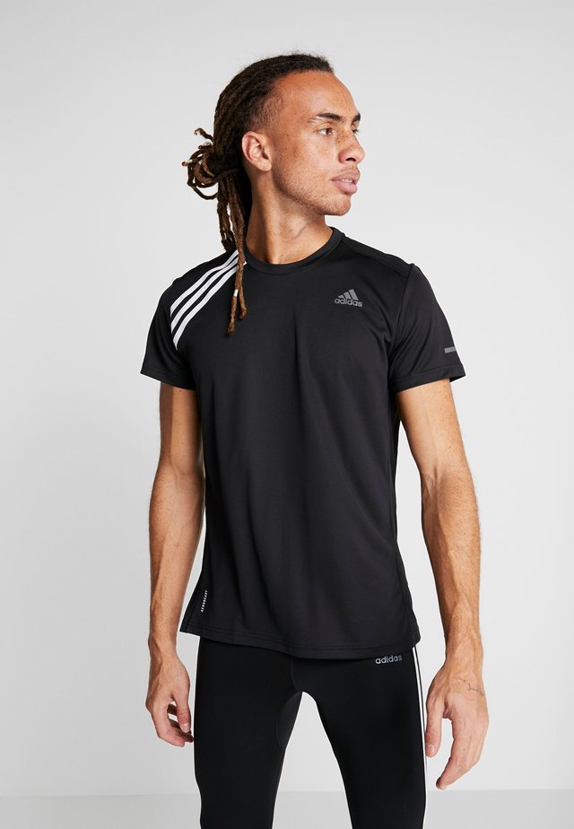 OWN THE RUN TEE - T-shirt imprimé - black/white