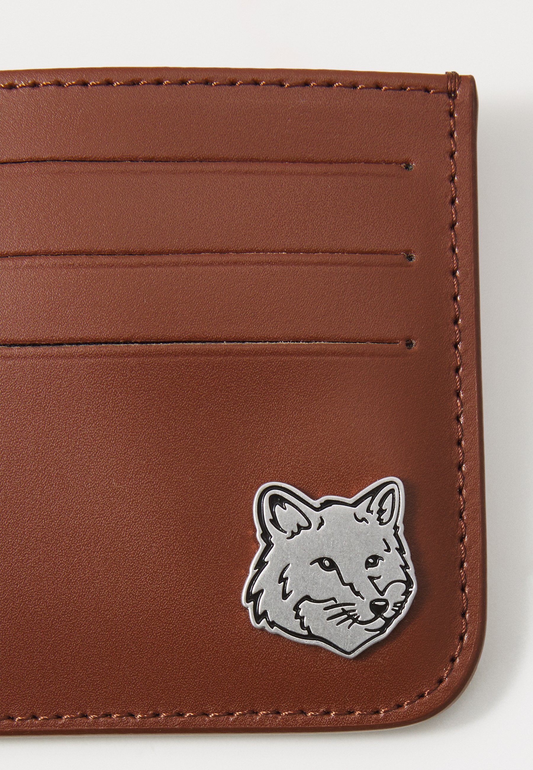 カードケース・名刺入れ Maison Kitsune Fox Head Smooth Leather Card Case Maison Kitsuné FOX HEAD CARDHOLDER UNISEX - Wallet - dark