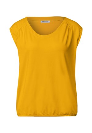 Street One, DROPPED SHOULDER SHIRT MIT ELASTIKSAUM - T-shirts basic - saffron yellow