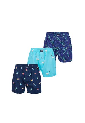 WITH PRINT 3-PACK - Boxer shorts - blue